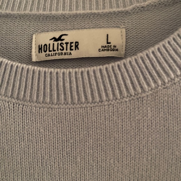 Hollister Womens Sweater Lt Blue size M Excellent condition Beautiful! - Picture 4 of 4